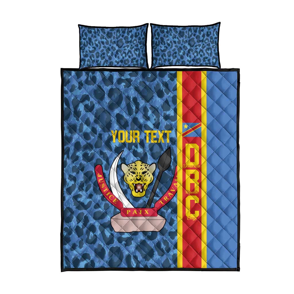 Afro Basketball Custom DR Congo Quilt Bed Set Come On Leopards Skin Pattern LT14