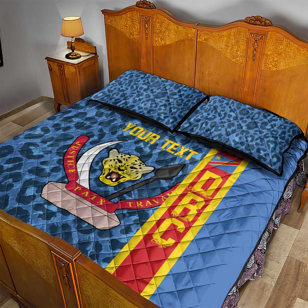 Afro Basketball Custom DR Congo Quilt Bed Set Come On Leopards Skin Pattern LT14