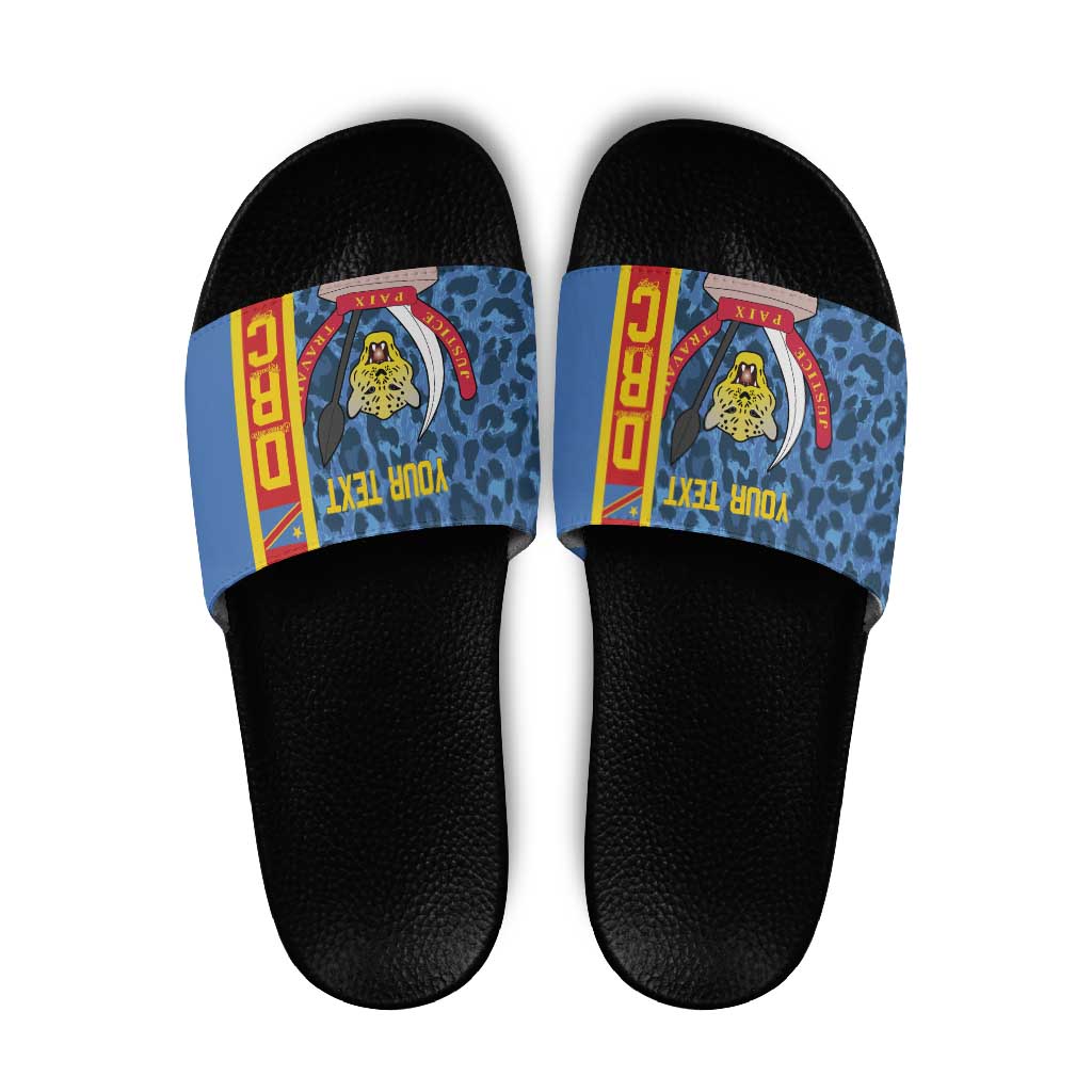 DR Congo Basketball Custom Slide Sandals Come On Leopards Skin Pattern LT14