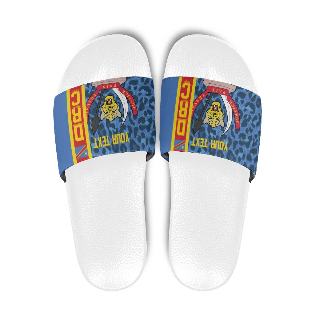 DR Congo Basketball Custom Slide Sandals Come On Leopards Skin Pattern LT14