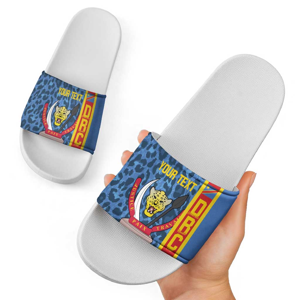 DR Congo Basketball Custom Slide Sandals Come On Leopards Skin Pattern LT14