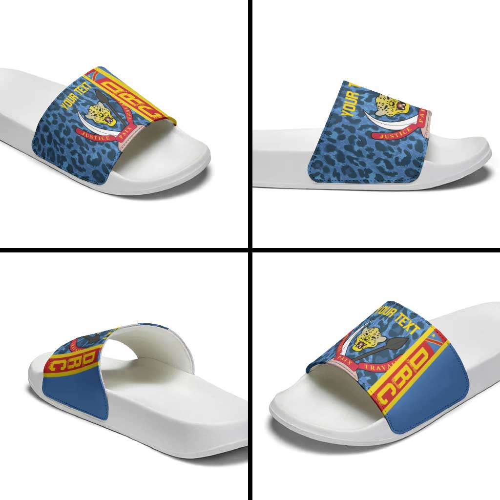 DR Congo Basketball Custom Slide Sandals Come On Leopards Skin Pattern LT14