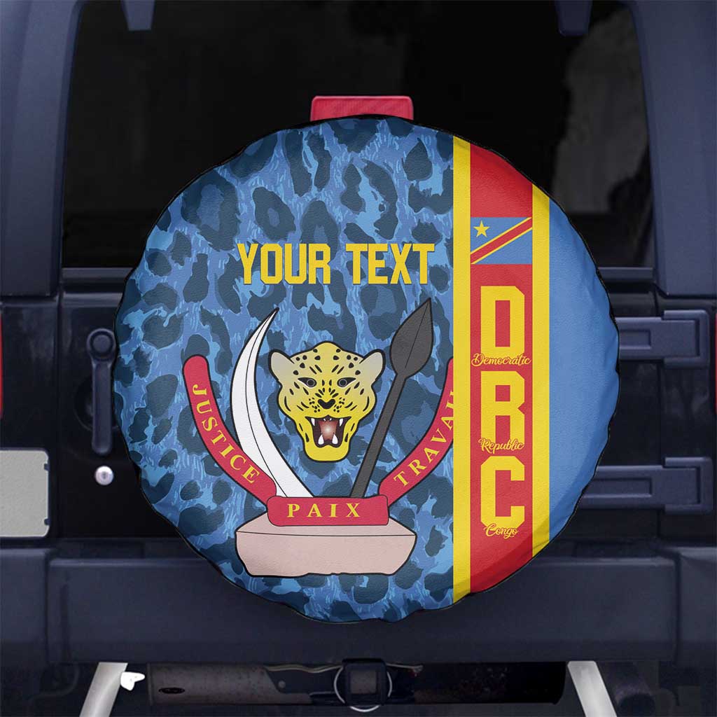 DR Congo Basketball Custom Spare Tire Cover Come On Leopards Skin Pattern LT14