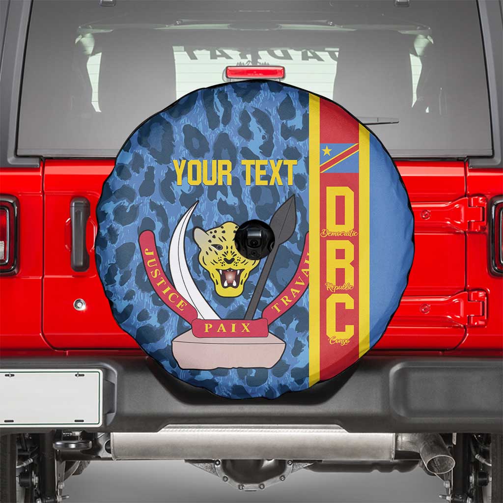 DR Congo Basketball Custom Spare Tire Cover Come On Leopards Skin Pattern LT14