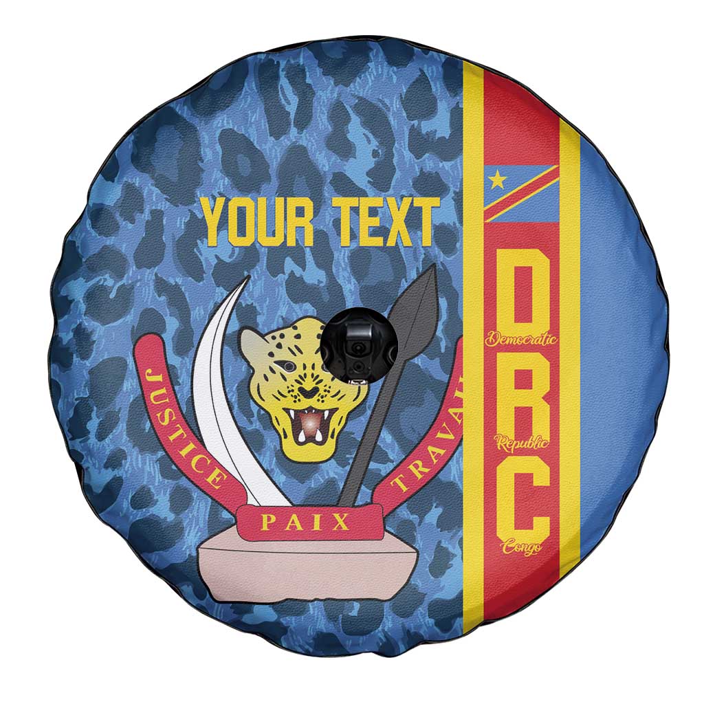 DR Congo Basketball Custom Spare Tire Cover Come On Leopards Skin Pattern LT14