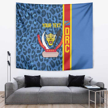Afro Basketball Custom DR Congo Tapestry Come On Leopards Skin Pattern LT14
