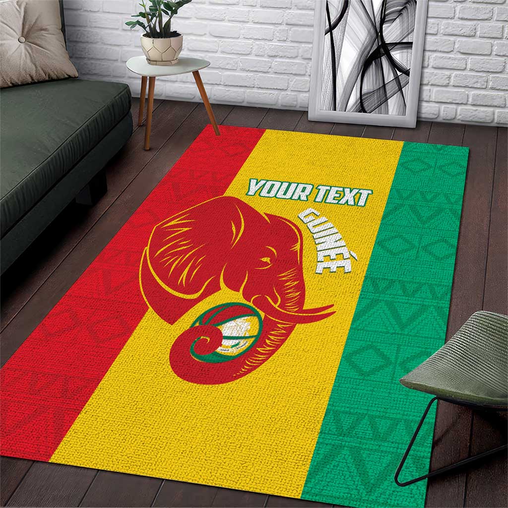 Afro Basketball Custom Guinea Area Rug Syli Nationale African Pattern LT14