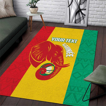 Afro Basketball Custom Guinea Area Rug Syli Nationale African Pattern LT14