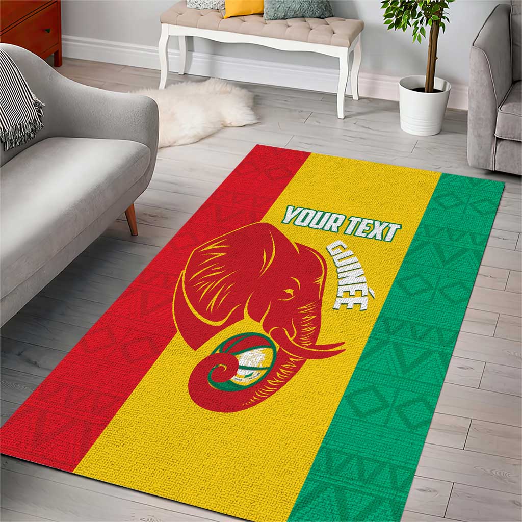 Afro Basketball Custom Guinea Area Rug Syli Nationale African Pattern LT14