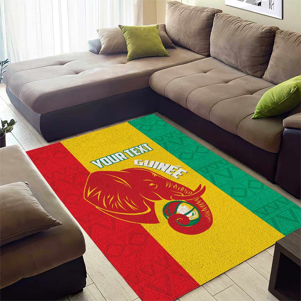 Afro Basketball Custom Guinea Area Rug Syli Nationale African Pattern LT14