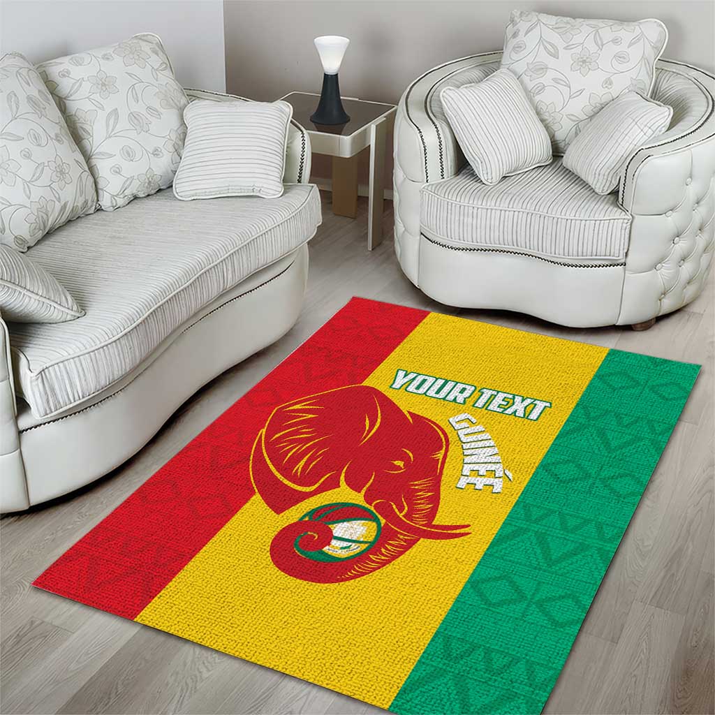 Afro Basketball Custom Guinea Area Rug Syli Nationale African Pattern LT14