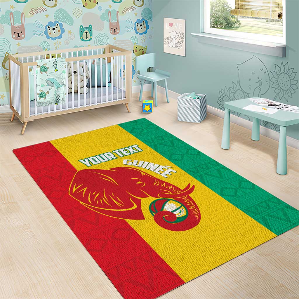 Afro Basketball Custom Guinea Area Rug Syli Nationale African Pattern LT14