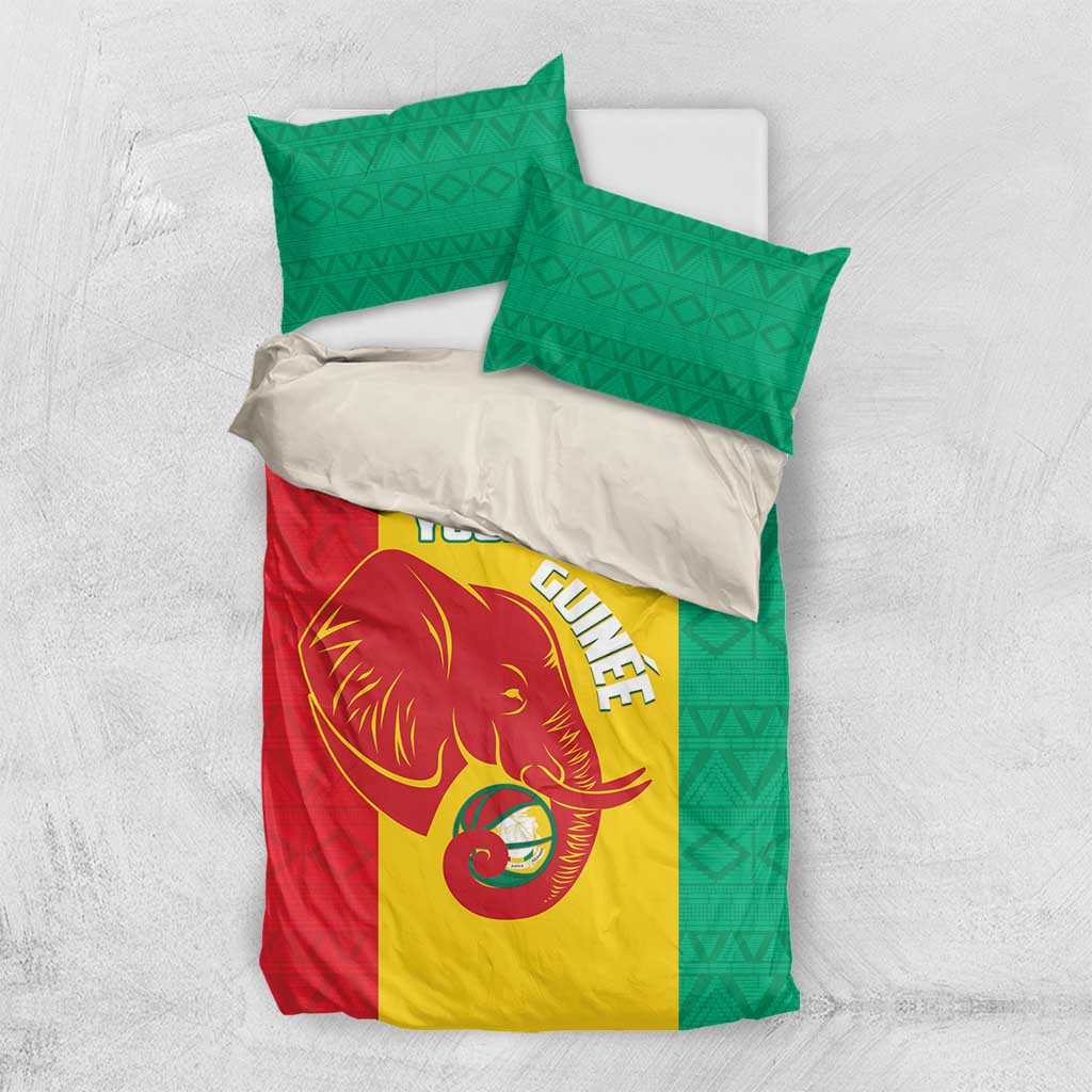 Afro Basketball Custom Guinea Bedding Set Syli Nationale African Pattern LT14