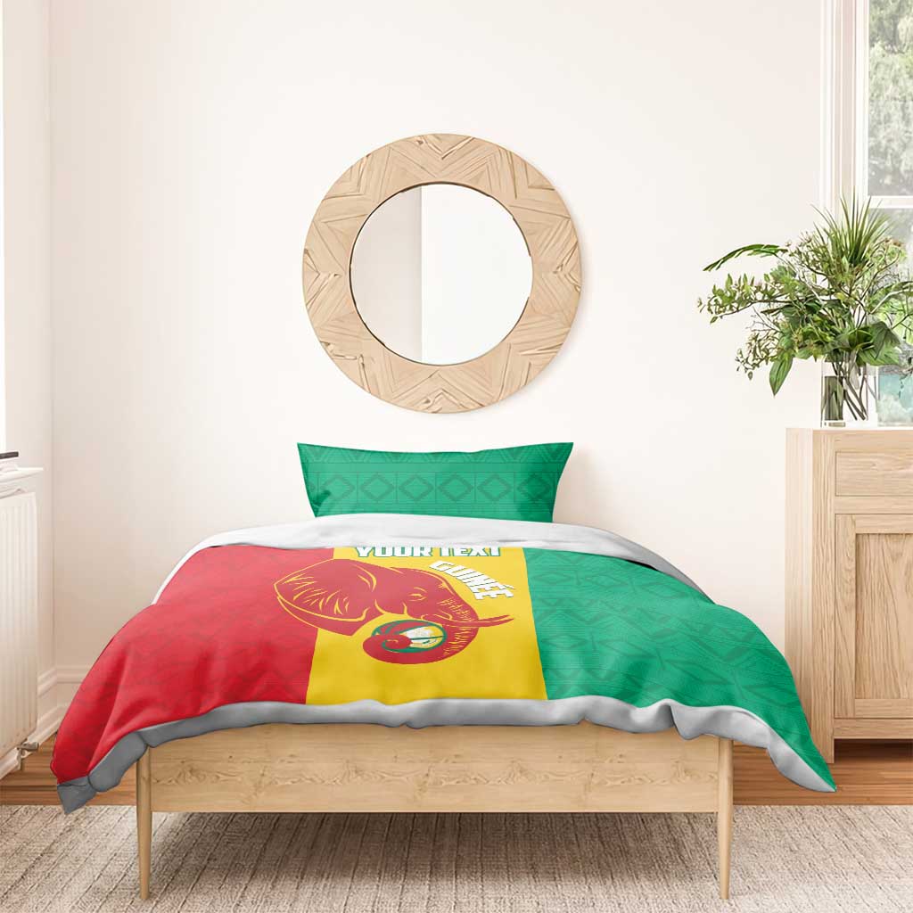 Afro Basketball Custom Guinea Bedding Set Syli Nationale African Pattern LT14