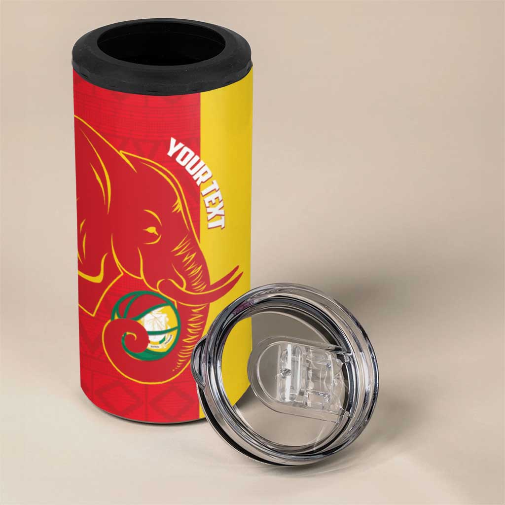 Afro Basketball Custom Guinea 4 in 1 Can Cooler Tumbler Syli Nationale African Pattern LT14