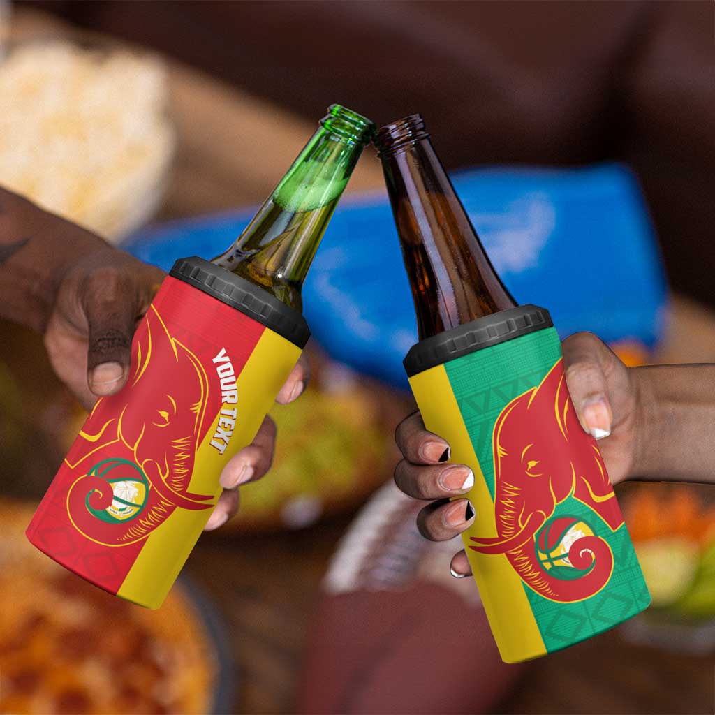 Afro Basketball Custom Guinea 4 in 1 Can Cooler Tumbler Syli Nationale African Pattern LT14