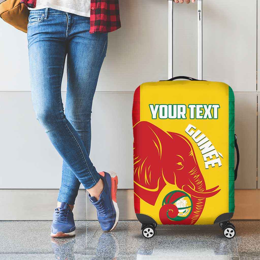 Guinea Basketball Custom Luggage Cover Syli Nationale African Pattern LT14