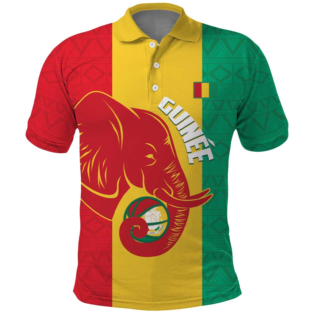Guinea Basketball Custom Polo Shirt Syli Nationale African Pattern LT14