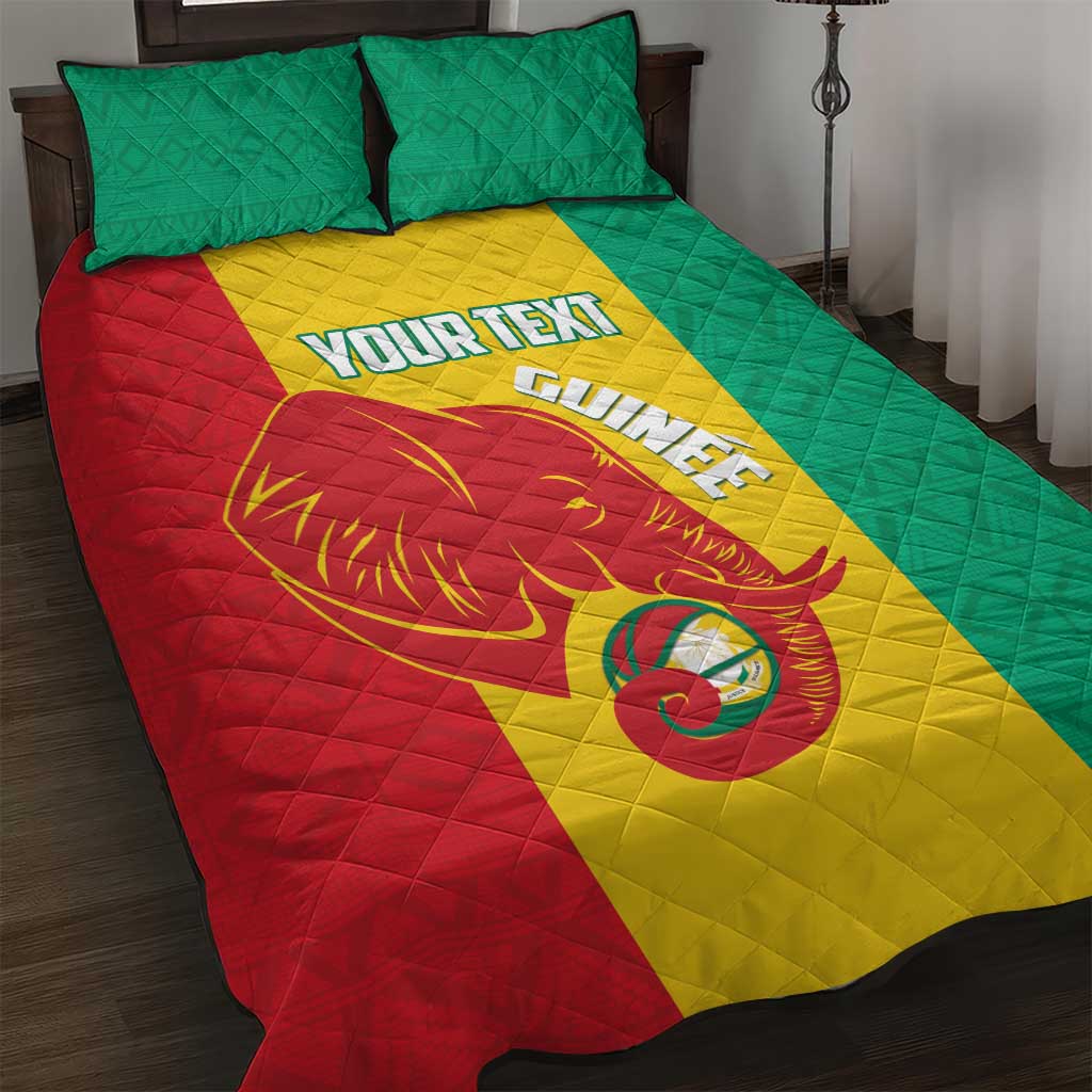 Afro Basketball Custom Guinea Quilt Bed Set Syli Nationale African Pattern LT14