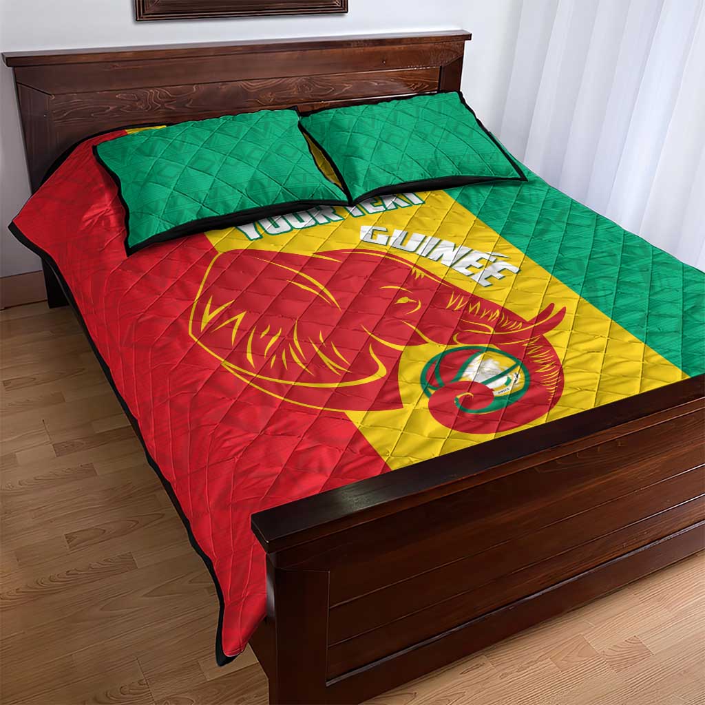 Afro Basketball Custom Guinea Quilt Bed Set Syli Nationale African Pattern LT14