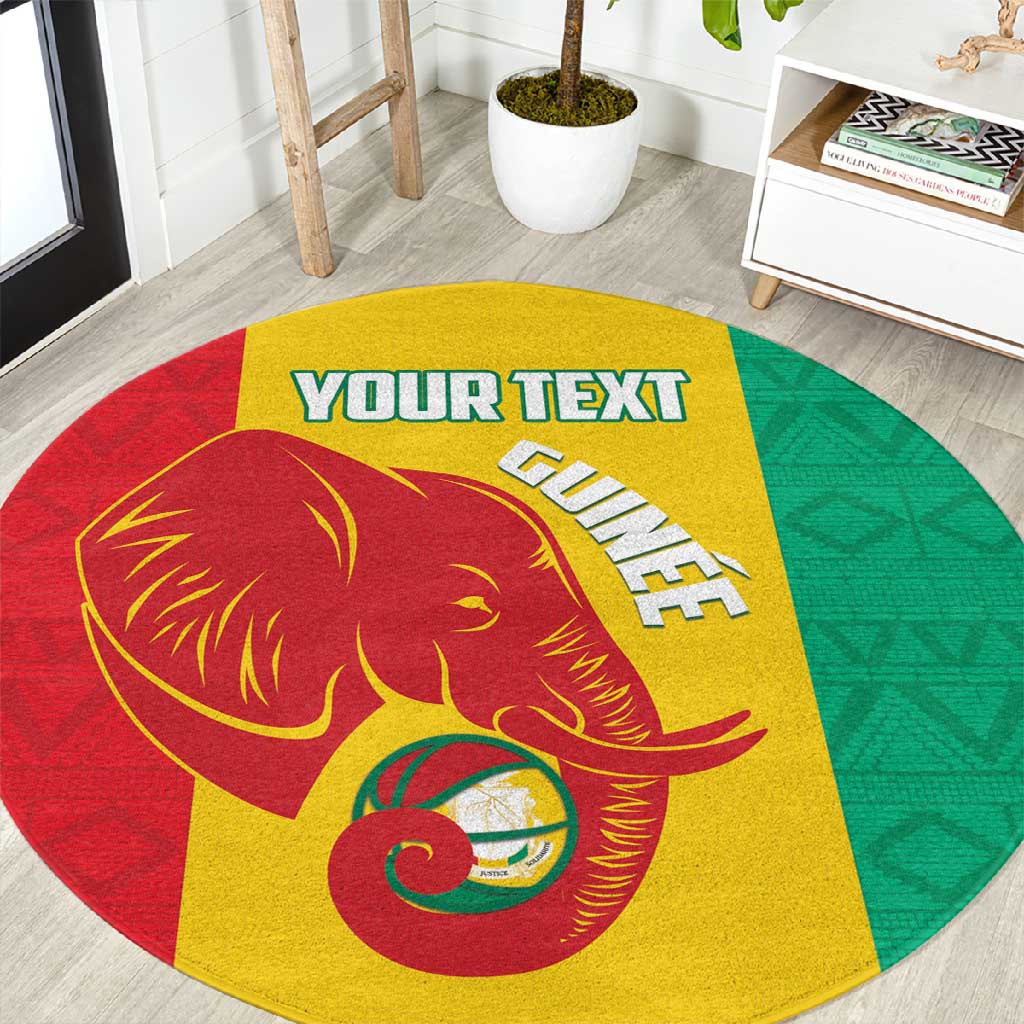Afro Basketball Custom Guinea Round Carpet Syli Nationale African Pattern LT14