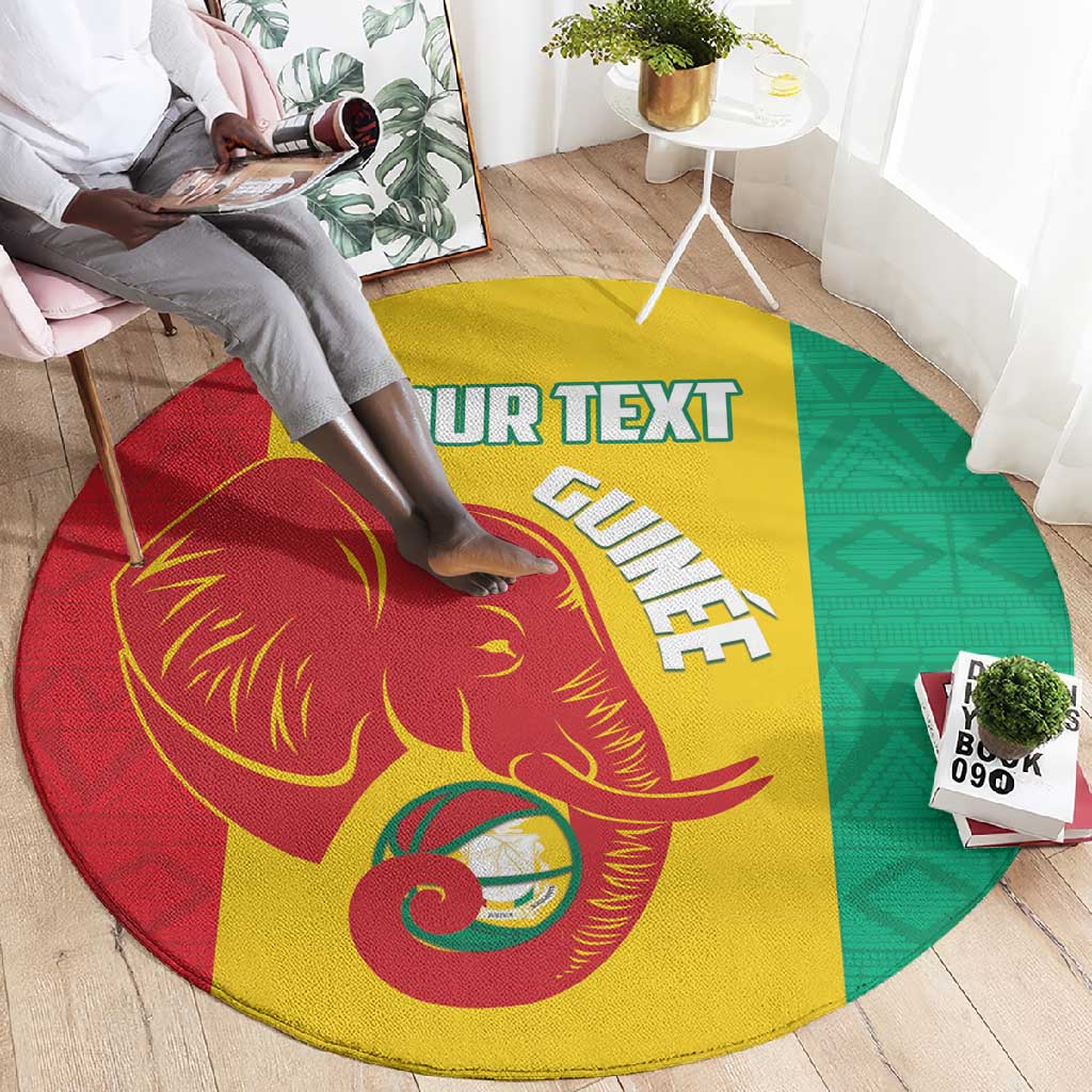 Afro Basketball Custom Guinea Round Carpet Syli Nationale African Pattern LT14