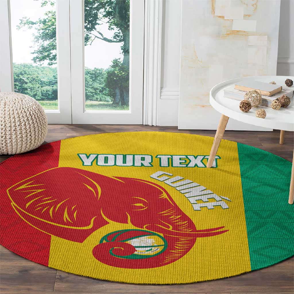 Afro Basketball Custom Guinea Round Carpet Syli Nationale African Pattern LT14