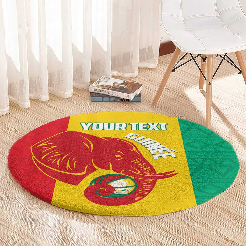 Afro Basketball Custom Guinea Round Carpet Syli Nationale African Pattern LT14