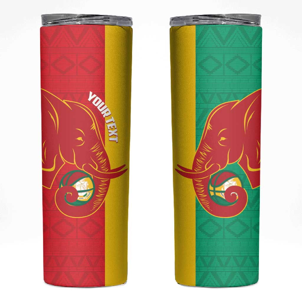 Afro Basketball Custom Guinea Skinny Tumbler Syli Nationale African Pattern LT14