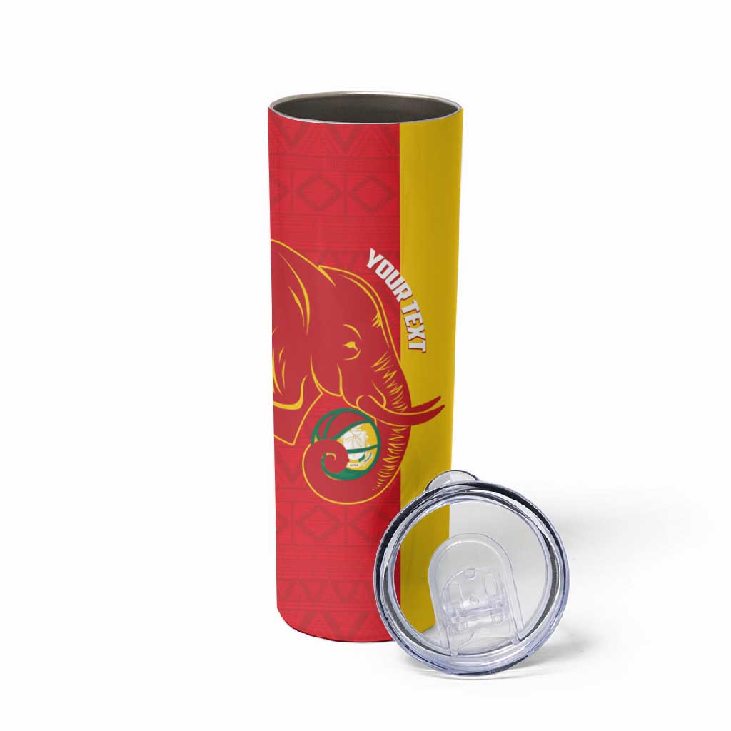 Afro Basketball Custom Guinea Skinny Tumbler Syli Nationale African Pattern LT14
