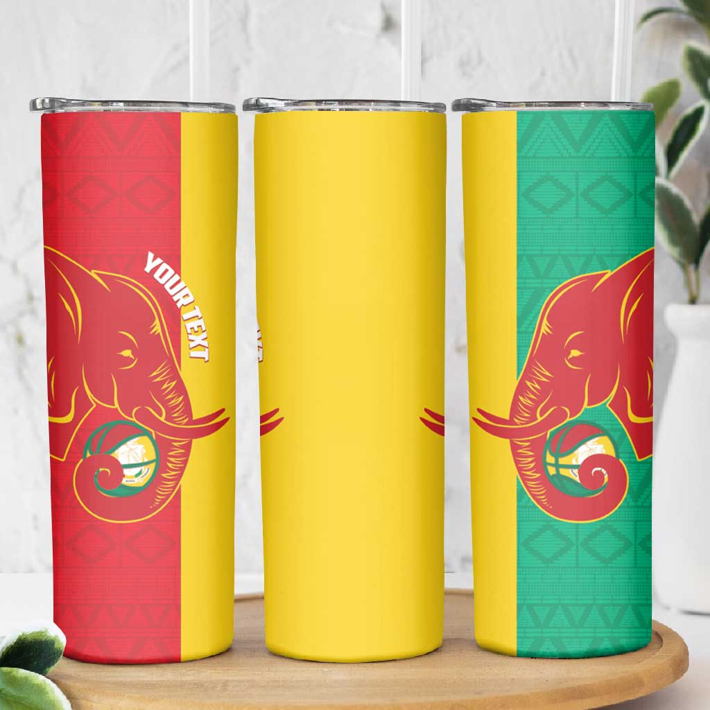 Afro Basketball Custom Guinea Skinny Tumbler Syli Nationale African Pattern LT14