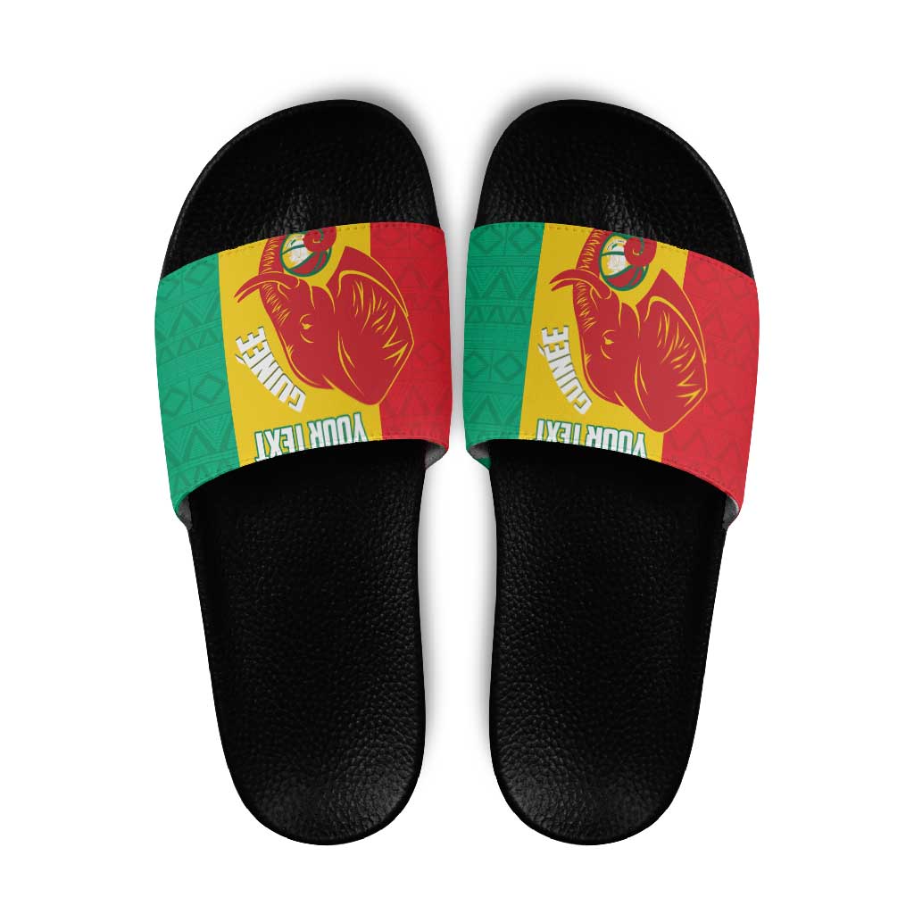 Guinea Basketball Custom Slide Sandals Syli Nationale African Pattern LT14