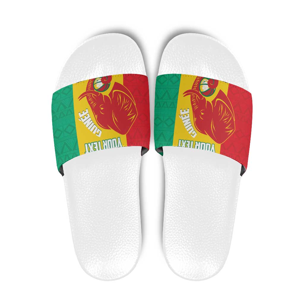 Guinea Basketball Custom Slide Sandals Syli Nationale African Pattern LT14