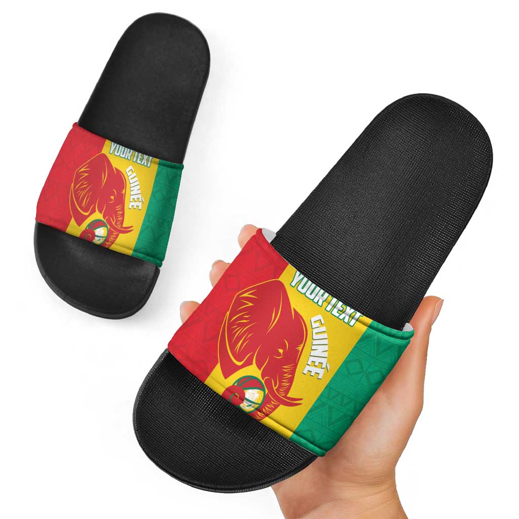 Guinea Basketball Custom Slide Sandals Syli Nationale African Pattern LT14