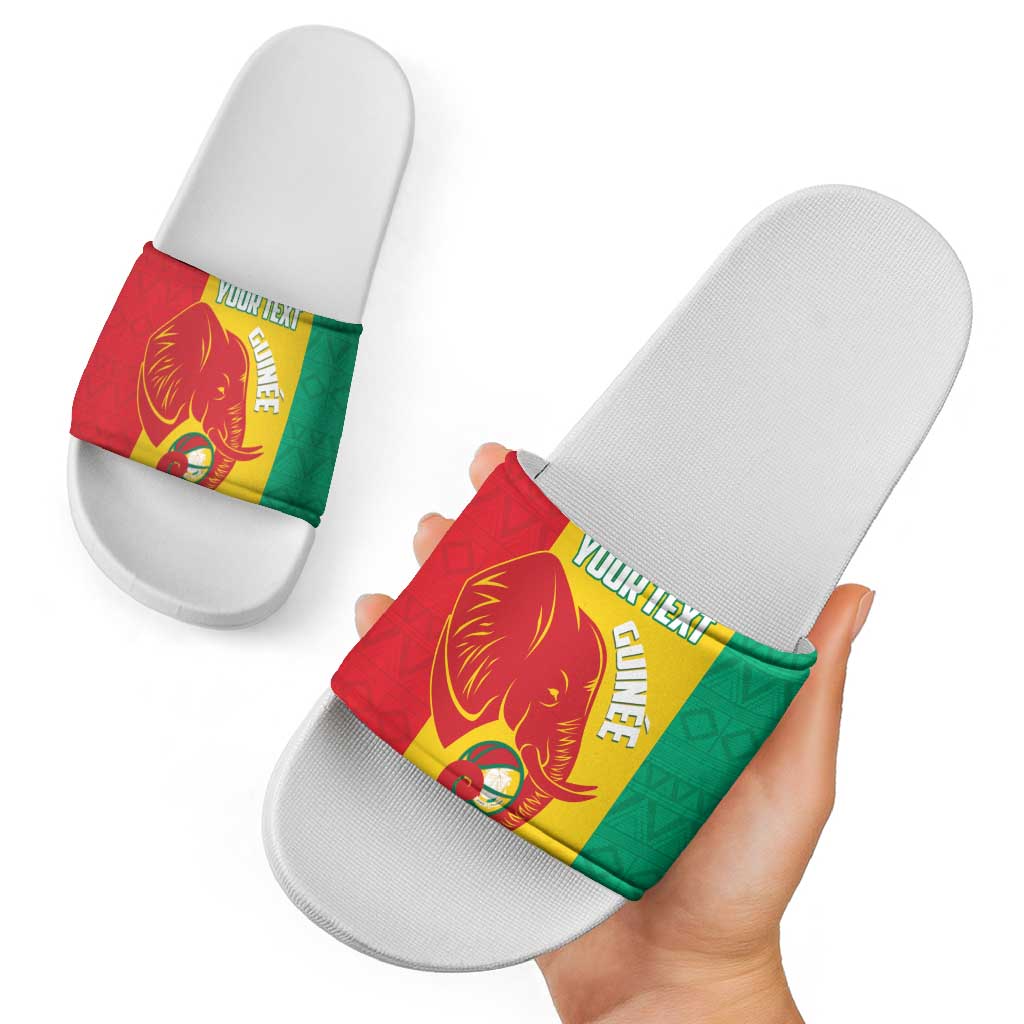 Guinea Basketball Custom Slide Sandals Syli Nationale African Pattern LT14