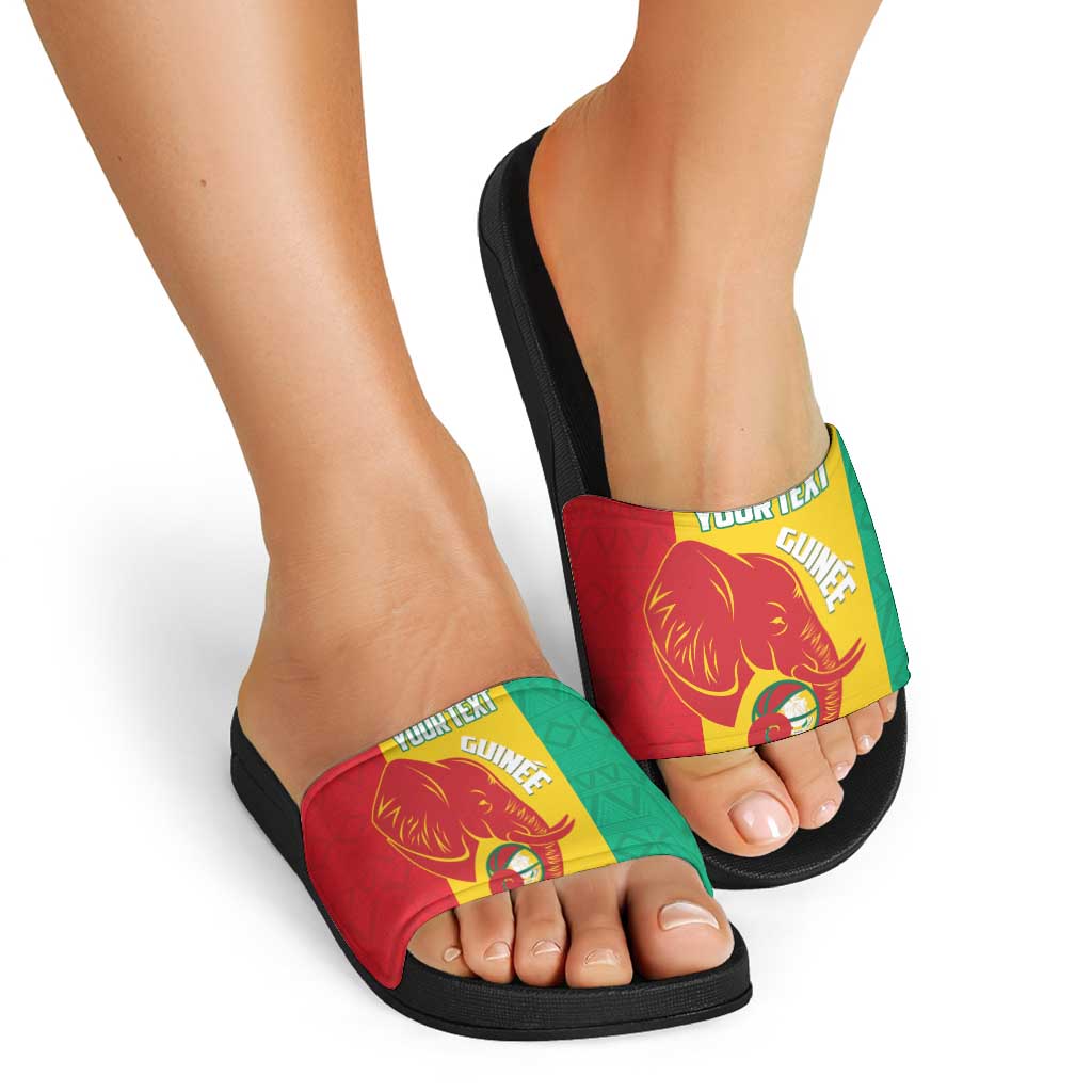 Guinea Basketball Custom Slide Sandals Syli Nationale African Pattern LT14
