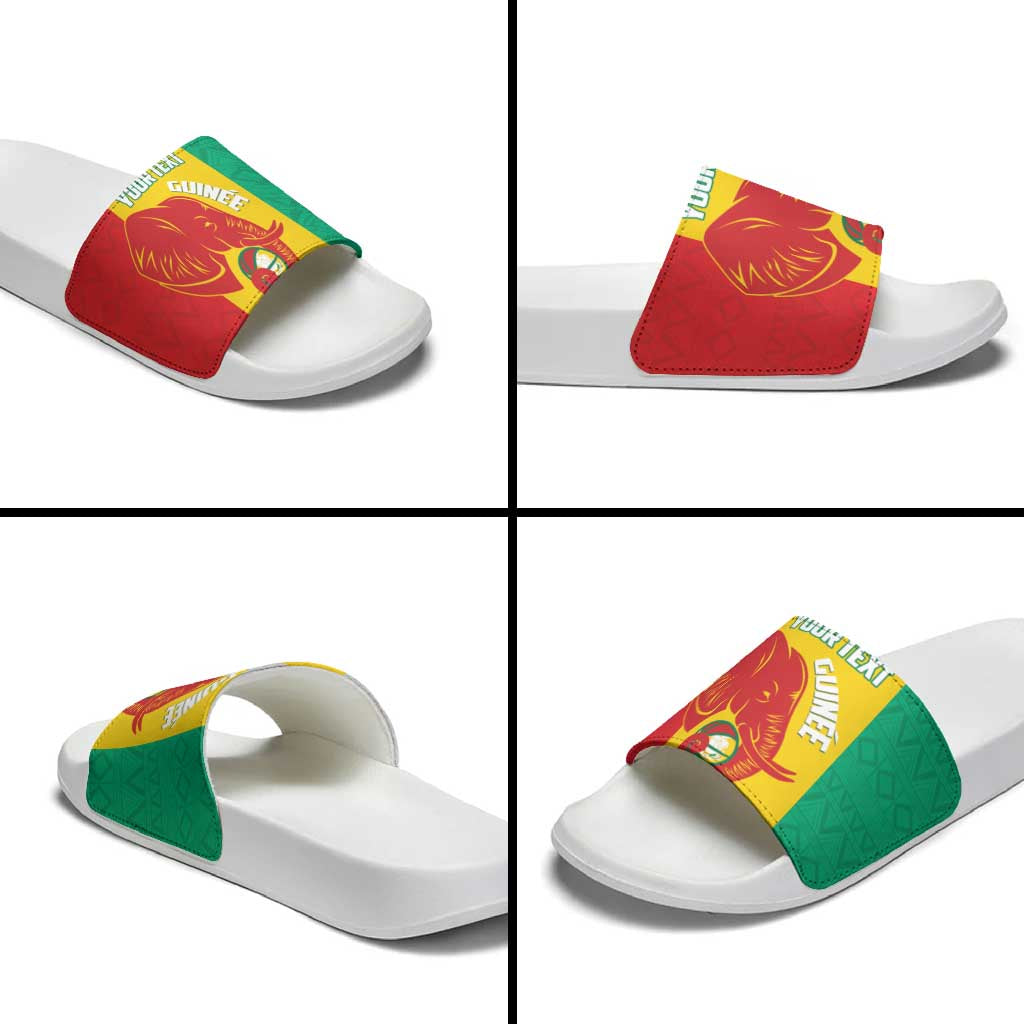 Guinea Basketball Custom Slide Sandals Syli Nationale African Pattern LT14