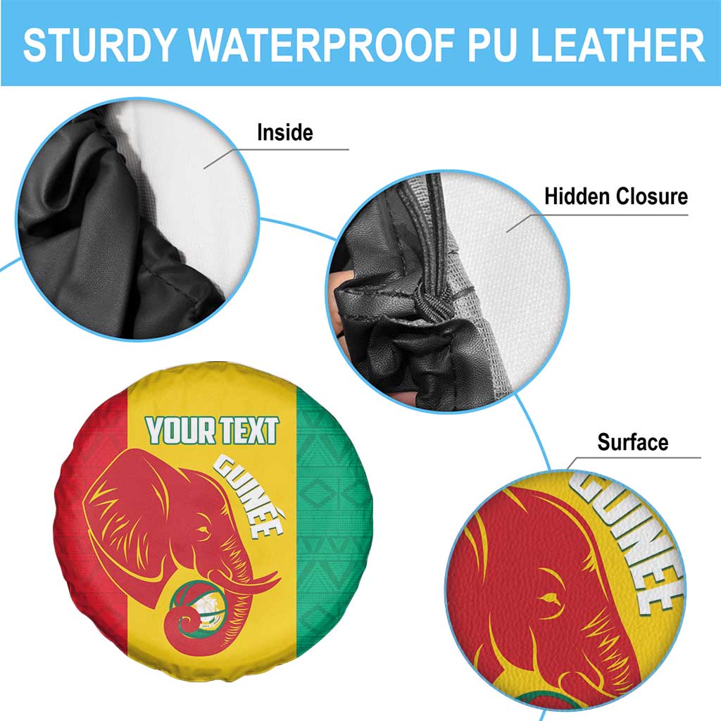 Guinea Basketball Custom Spare Tire Cover Syli Nationale African Pattern LT14