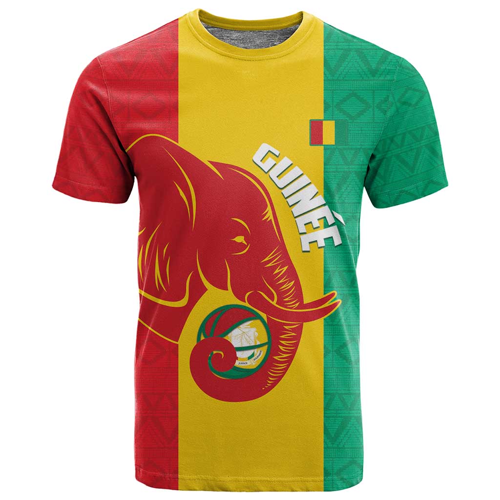 Afro Basketball Custom Guinea T shirt Syli Nationale African Pattern LT14