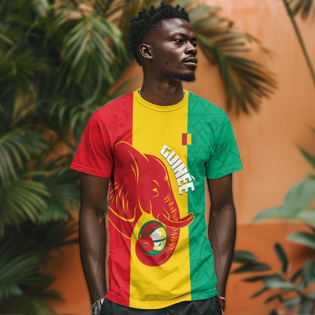 Afro Basketball Custom Guinea T shirt Syli Nationale African Pattern LT14
