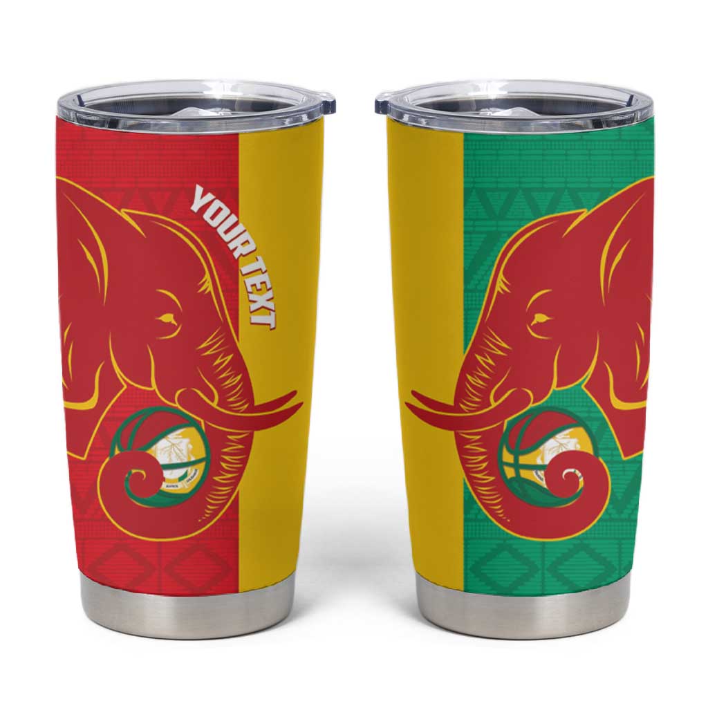 Afro Basketball Custom Guinea Tumbler Cup Syli Nationale African Pattern LT14