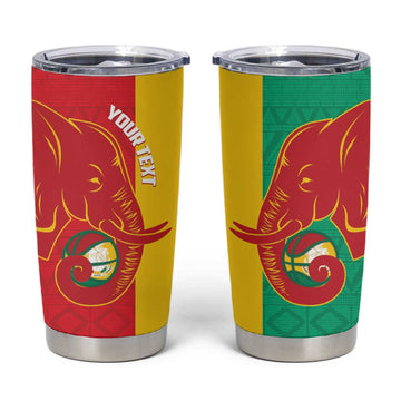 Afro Basketball Custom Guinea Tumbler Cup Syli Nationale African Pattern LT14