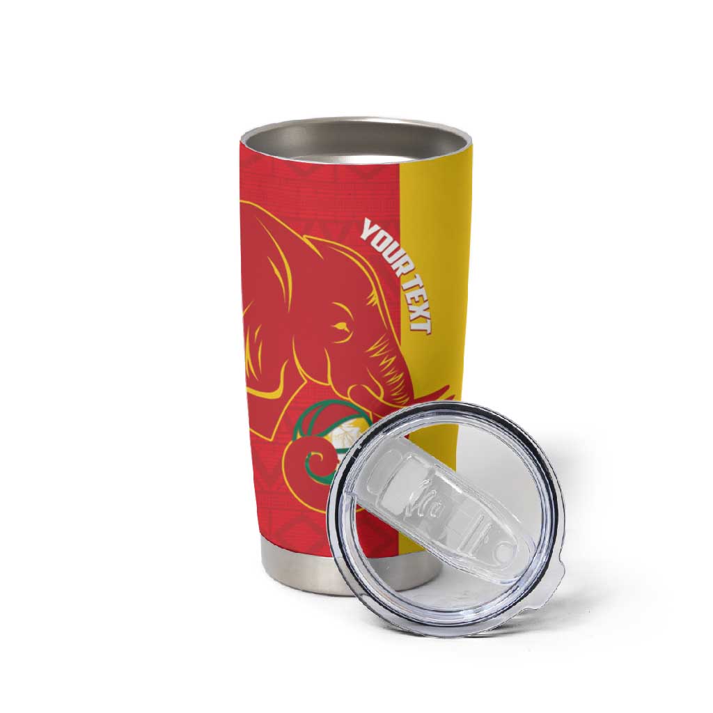 Afro Basketball Custom Guinea Tumbler Cup Syli Nationale African Pattern LT14