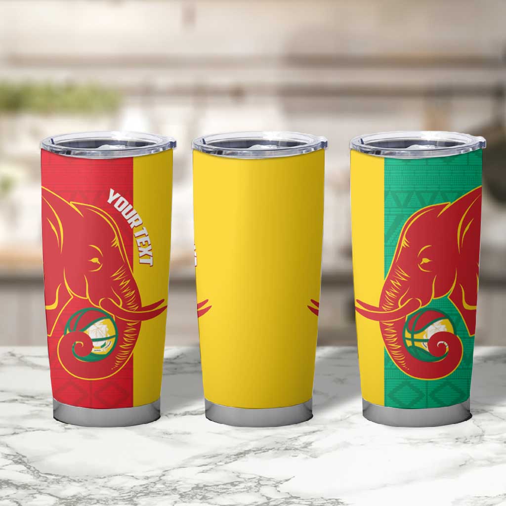 Afro Basketball Custom Guinea Tumbler Cup Syli Nationale African Pattern LT14