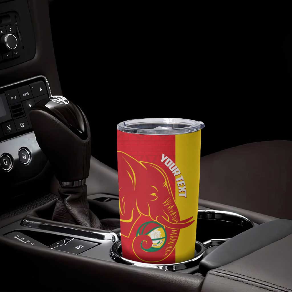 Afro Basketball Custom Guinea Tumbler Cup Syli Nationale African Pattern LT14