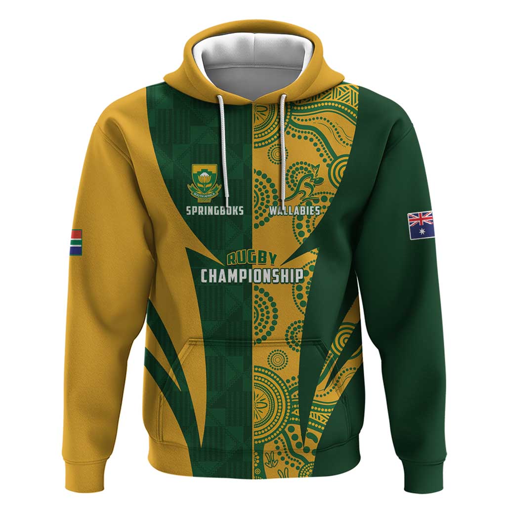 South Africa Australia Rugby Custom Hoodie Springboks Wallabies Together LT14