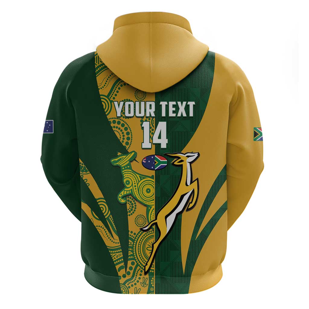 South Africa Australia Rugby Custom Hoodie Springboks Wallabies Together LT14