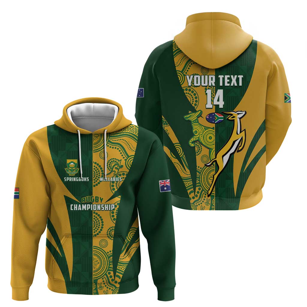South Africa Australia Rugby Custom Hoodie Springboks Wallabies Together LT14