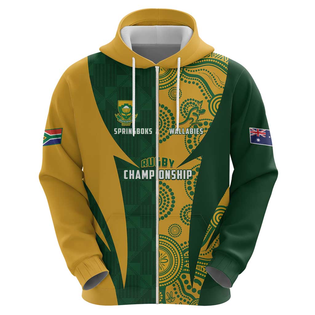 South Africa Australia Rugby Custom Hoodie Springboks Wallabies Together LT14