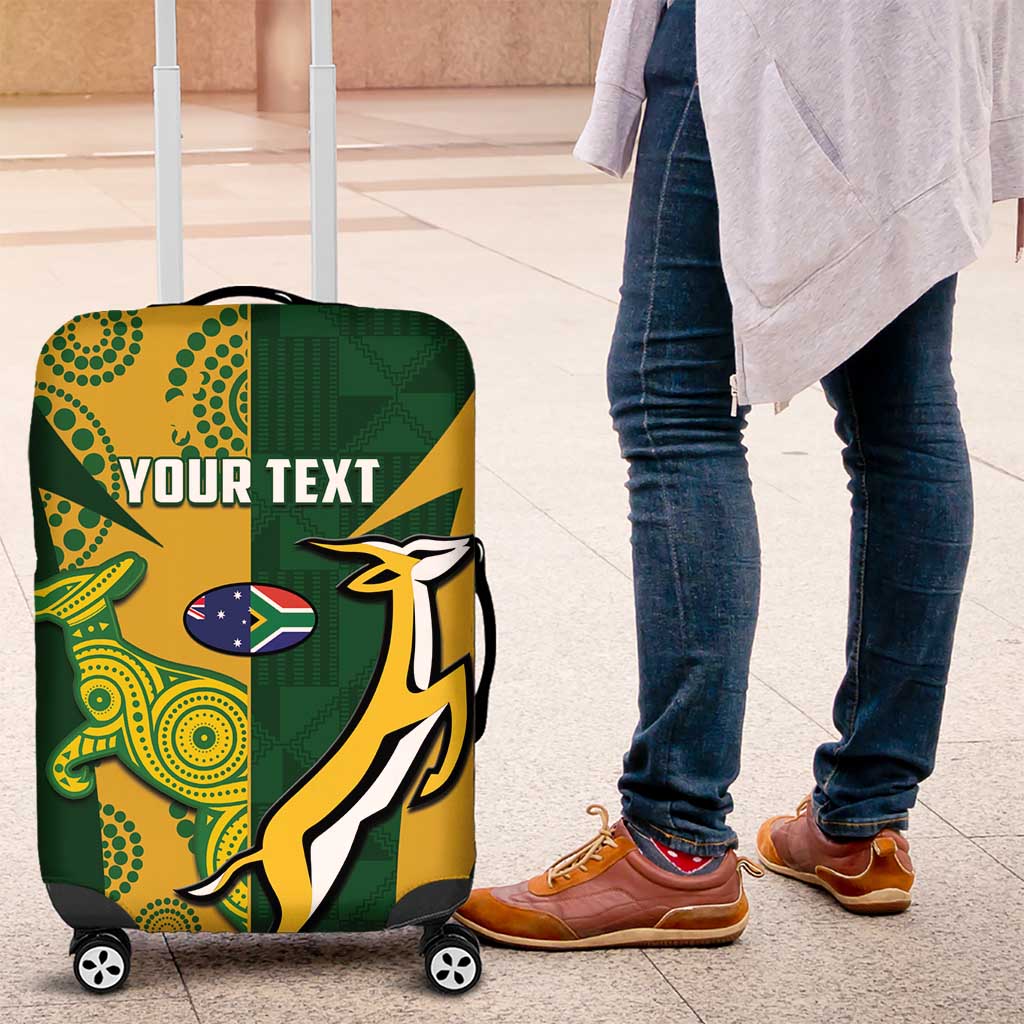 South Africa Australia Rugby Custom Luggage Cover Springboks Wallabies Together LT14